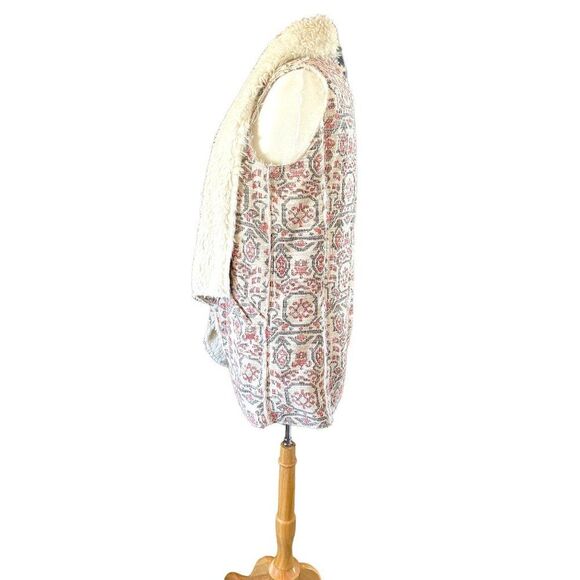 Hei Hei Jacquard Sherpa Lined Long Vest Women’s - Picture 3 of 10